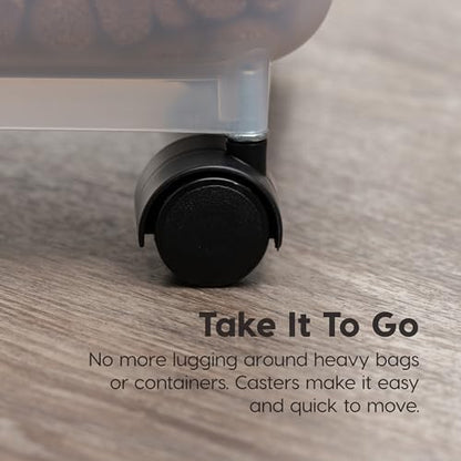 IRIS USA Dog Food Storage Container, Up to 58 lbs, Almond, Made in USA - color: Almond, size: 58 lbs