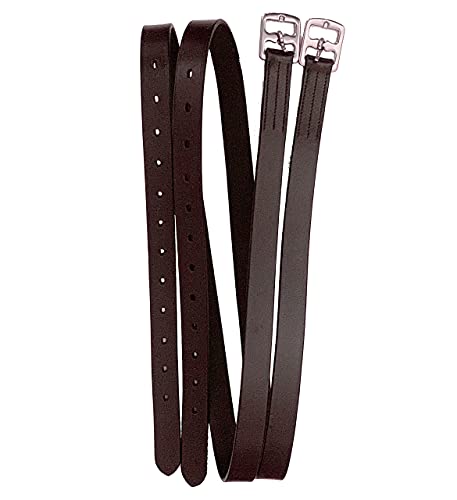 Majestic Ally Genuine Leather English Stirrup Leather (Pair) - color: Chestnut, size: 54 us