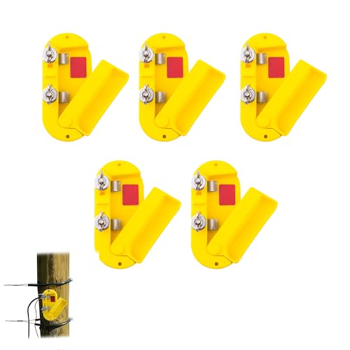 Electric Fence Cut Off Switch of Plastic Single Pole Yellow, 5Pack - style: 5 Pack