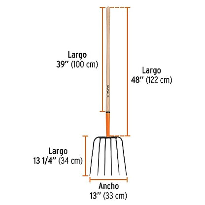 TRUPER BPJ-6 6-Tine Manure Fork 13" (33cm)