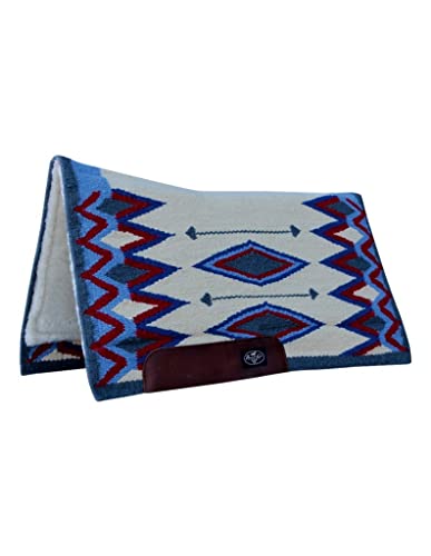 Professional's Choice Jalapeno Saddle Pad | 100% New Zealand Wool Blanket Top - color: Cream, size: 30 x 34