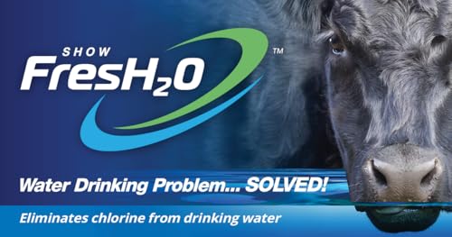 Show FresH2O Livestock Water Treatment Bottle - Eliminates Chlorine and Removes Related Odor in Drinking Water, Treats Up to 300 Gallons of Chlorinated H2O, Made in the USA (32oz) - size: 32oz