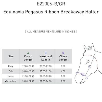 Equinavia Pegasus Adustable Breakaway Horse Halter - color: Blue/Green Polka Dots, size: Cob