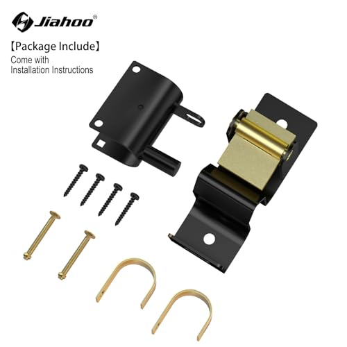 JIAHOO One Way Farm Gate Latch, Heavy Duty Gate Latches for Metal Tube Gate | 1 Way Lockable Livestock Gate Latch Hardware, For Cattle Gate Horse Corrals, Ranches, Pastures, Pet Cages - style: One Way Latch