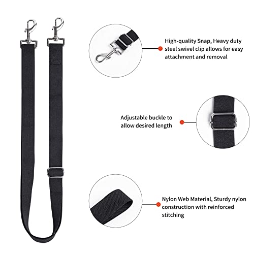 Premium Horse Blanket Sheet Leg Straps, 2 Pcs Adjustable 27.55" to 55" Length, Replacement Stretchy Belly Strap with Double Swivel Snaps