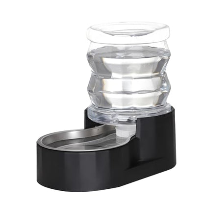 RIZZARI 4L Gravity Cat Water Dispenser:Spill Resistant for Apartments - color: Jet Black, size: 4L