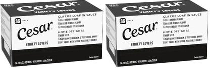 Cesar Loaf and Delights Wet Dog Food, Variety Lovers, 36 count, 2 pack - size: 3.5 Ounce (Pack of 72)