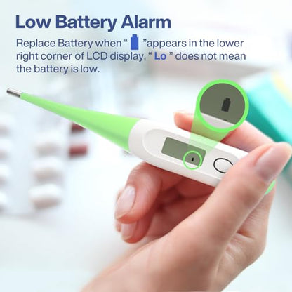 Boncare Digital Thermometer for Adults, Kids & Babies, Light Green - color: Light Green