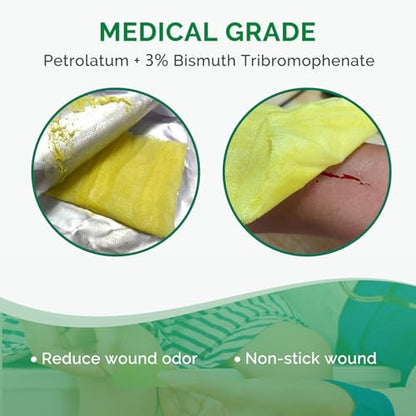 Xeroform Petrolatum Dressing 5"x9" 25 Individual Pack Gauze Pads, Non-Adherent Mesh Sterile Guaze Pads for Wound Care, Burn Bandages Gauze Wrap for Wound Closure and Medical Supplies - size: 5“ x 9”(25 Packs)