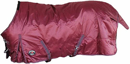 Challenger 840D Horse Turnout Waterproof Medium-Weight Winter Blanket Burgundy 59EE01 - color: Burgundy, size: 84 inches