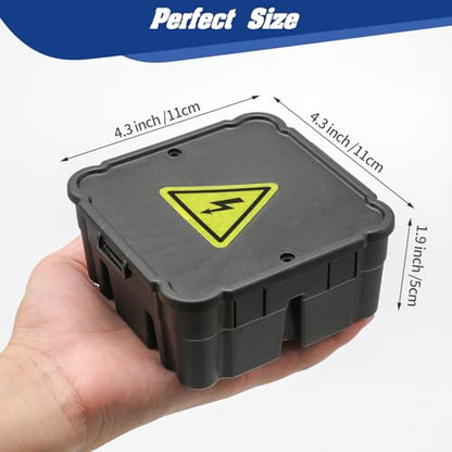 Black Open Splice Junction Box (3 Pack)，Open Splices Repair Open Splices, 5 Second Installation Splice Box, Wire Electrical Junction Box with Cover V0 Flame Retardant Rating(Highest Level) (3)