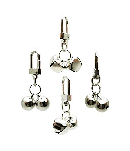 FAMOORE 4 PCS Pet Small Bells for Collar, Pet Ornament, Bell Training Pendants Jewelry for Pet Cat Dog Necklace Collar