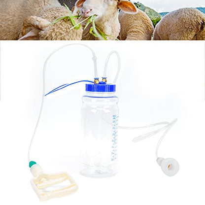 Milking Machine, Goat Milking Machine,Manual Goat Milker,Single Head Milker with Vacuum Pump,2L Sheep Milking Machine for Farm,for Homesteaders and Small Dairy Goats (Single Sided) (Single Sided) - size: Single Sided