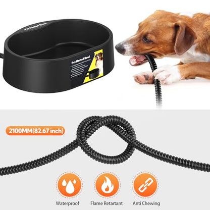 Heated Water Bowl for Dogs and Cats,Large Heated Dog Bowl