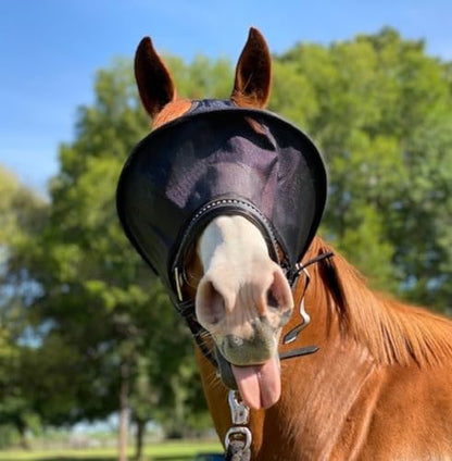 EquiVizor Solar Vizor Horse Fly Mask (Size Mini), 100% UV Eye Protection for Horses with Uveitis, Photosensitivity, Ulcers, Head Shaking, Eye Injuries. Also Available in Pony, Cob, Full - size: Mini