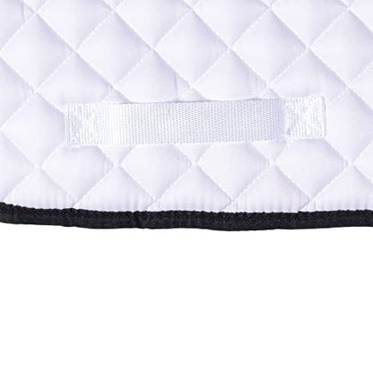 Dura-Tech White All Purpose Horse Saddle Pad | Versatile Use | Comfort Padding | Breathable Design | Secure Fit | Perfect Dimensions - color: WHITE NAVY