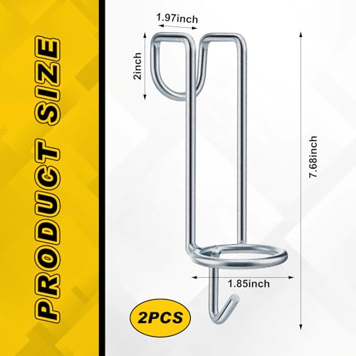 Hicarer 2 Pack Horse Feed Bucket Hooks Metal Water Holder Hanger, Silver - color: Silver