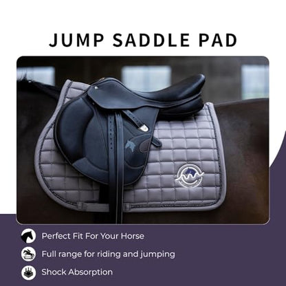 EQUINEWAVE GP Saddle Pad – Satin-Finish Quilted Design - color: Lilac Gray