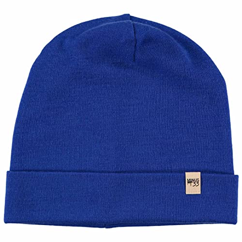 100% Merino Wool Cuff Beanie - Mens & Womens Warm Winter Hat - Watch Cap - Toque - Novelty Beanie - One Size Fits Most - color: Royal Blue
