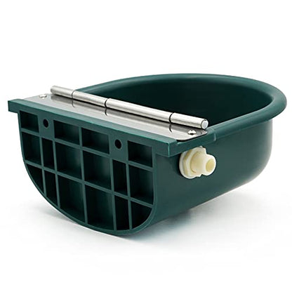 MINYULUA Automatic Waterer Bowl Large Horse Waterer with Float Valve - color: dark green