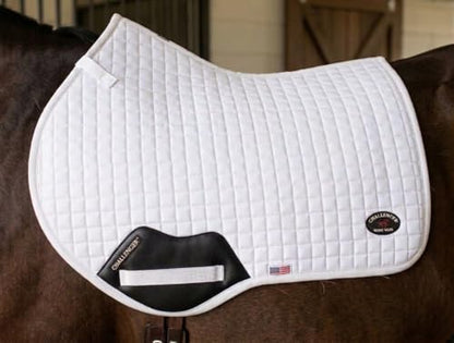 Horse Contoured English Quilted Lightweight All-Purpose Saddle Pad 72TS34 - color: White