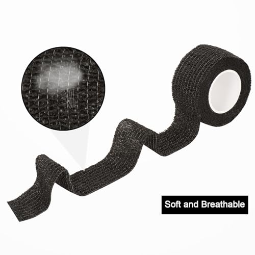 12Pcs Self Adhesive Bandage Wrap 1 in Cohesive Bandage Finger Tape Vet Wrap - color: Mix Color, size: 1 Inch