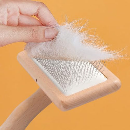 2 Pcs Wool Carder Brush for Needle Felting,Wool Carding Brushes | 6.69" x 4.65" Wool Carding Brush with Wooden Handle, Hand Comb Yarn Brush for Craft Felt Project Grooming Supplies