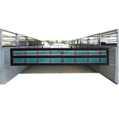 Kensington Aisle Guard with Hardware and Chain Sides to Keep Horse Secured in Barn Aisle - 10' to 12', Atlantis - color: 2021 - Atlantis