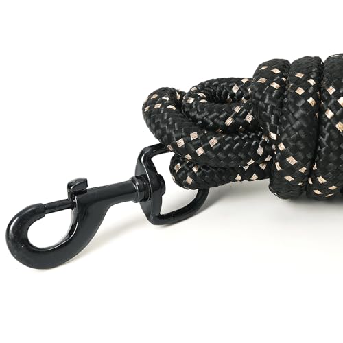 HILASON 25 ft Western Horse Nylon Lead Rope w/snap and Latigo Ends | Lead Ropes for Horses