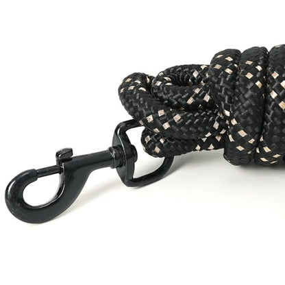 HILASON 25 ft Western Horse Nylon Lead Rope w/snap and Latigo Ends | Lead Ropes for Horses