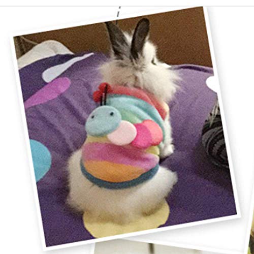 ANIAC Pet Costume Cute Rabbit Clothes Soft Bunny Vest Cozy T-Shirt for Kitten Ferret Chihuahua Puppy and Small Animals (2XS, Rainbow) - color: Rainbow, size: 2XS