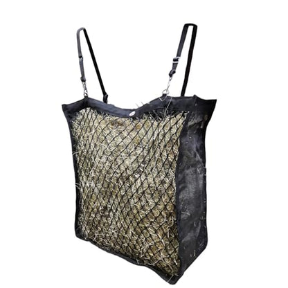 XL Double-Sided Knotless Slow Feed Hay Net – Holds 5–6 Flakes, 2"x2" Openings, Comfortable for Horse Muzzles, 1000D Mesh Side Gussets, Adjustable Hanging Strap, Durable & Safe Design