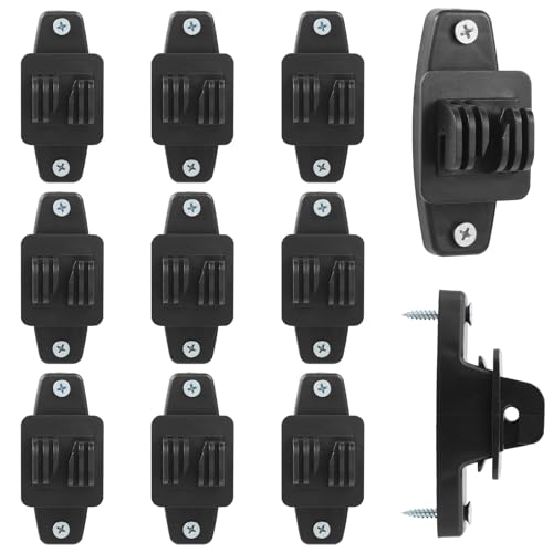 10 Pack Wooden Post Claw Insulators, Electric Wire Fence Insulators Electric Fence Accessories, Nail Wood T Post Nail on Insulator for Farm Heavy Duty Fencing Wire Polywire, Black