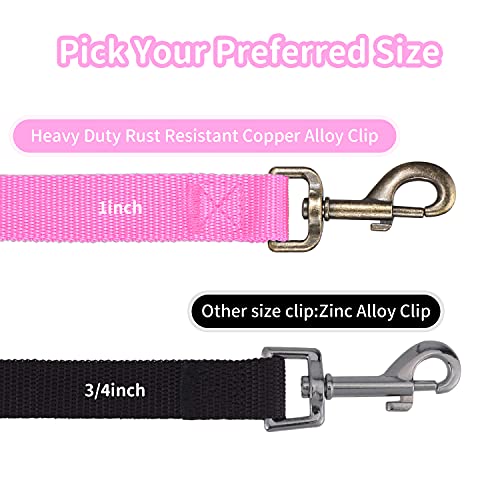 HIKISS Long Dog Leash Obedience Recall Training Agility Lead with Thickening Material for Large Dog - 15ft 20ft 30ft 50ft 100ft Training Leash(Pink 15ft) - color: T7:Large Dog Thicken pink, size: 15 Feet
