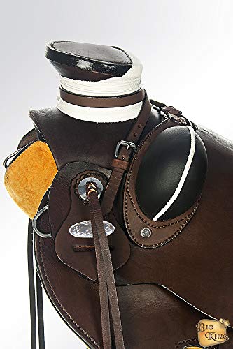 HILASON Western Horse Wade Saddle American Leather Ranch Roping Dark Brown | Hand Tooled & for Horses
