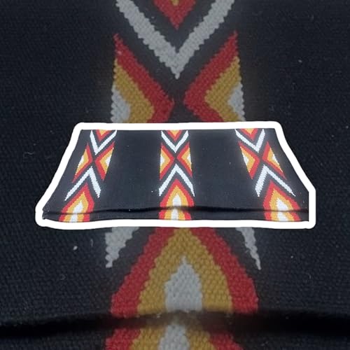 Majestic Ally Western Saddle Blanket, Canyon Diamond Design, New Zealand Wool, Handwoven Horse Tack, 36x34 Inches - color: Black Red