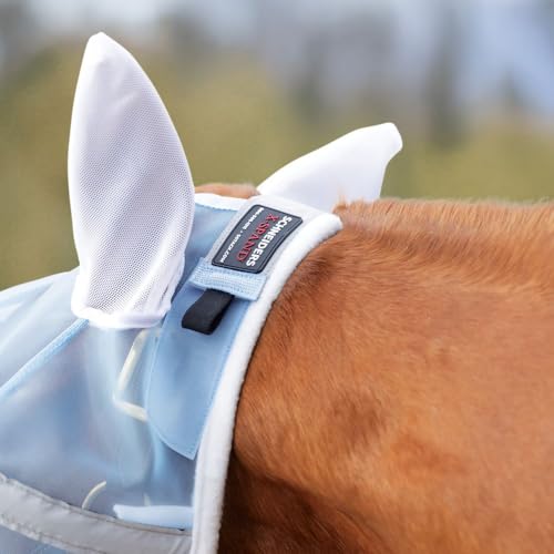 Schneiders X-Spand Mosquito Mesh Sun Visor Fly Horse Mask | 40% UV Shield | X-Spand Spandex Jaw for Secure Fit | Forelock Saver Design