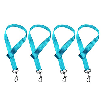 Harrison Howard 4PCS 22” Easily Packed Sturdy Nylon Bucket Straps for Hay Nets and Water Feeder Buckets-Azure Blue - color: 4PCS Azure Blue