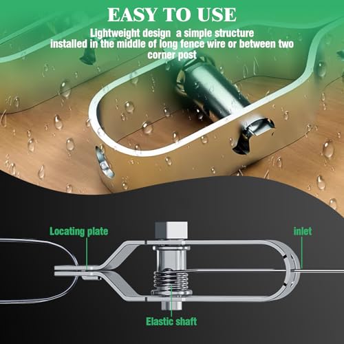 12Pcs Electric Fence Tightener, Heavy Duty Silver Galvanised Inline Wire Ratchet Tensioner for Tensioning Cable Farm, Fence, Home (120mm/4.7”) - size: 120mm/4.7”