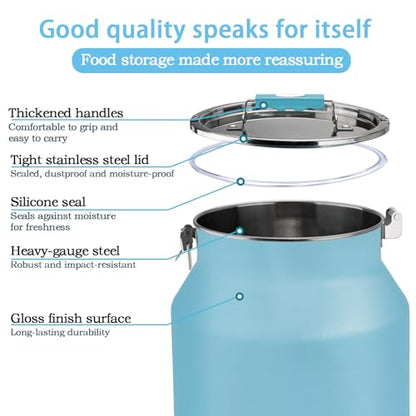 Dog-Cat Food Storage Container 40 lb, Airtight Stainless Steel Bin