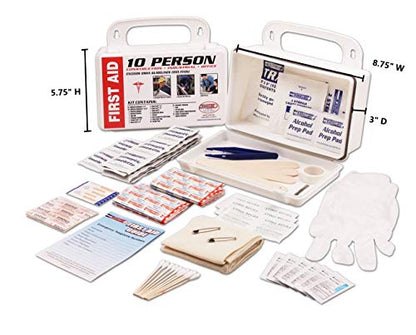 Rapid Care First Aid RC-10MAN-W 10 person 106 Piece ANSI/OSHA Compliant First Aid Kit in Wall Mountable Poly Case - color: Poly Case, size: 10 Person