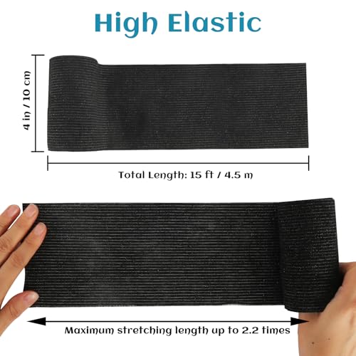 6 Rolls Elastic Self Adhesive Bandage Wrap 4 Inch, Breathable Non Woven Cohesive Bandage, Vet Wrap for Dogs, Ankle Sprains Swelling Medical First Aid Tape, Sports Athletic Tape Black - color: 4 Inch-6 Count Black