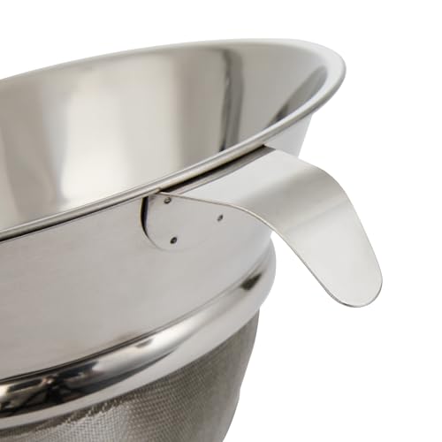 Restaurantware Chinois Strainer 1 Count 10.2" Stainless Steel Bouillon Cone with Extra Fine Mesh China Cap Strainer for Sauces, Stocks, Soups, Broths, Sifting, Sieving, Professional Kitchen Tools - size: Bouillin / Chinois, Extra Fine Mesh-10 1/4"
