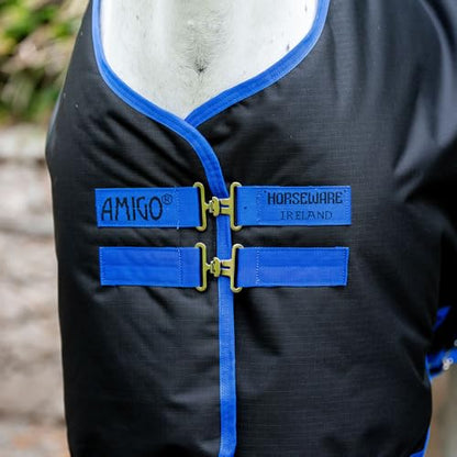 Horseware® Amigo® Ripstop 900D Turnout 0g - Black/Classic Blue, 75 inches - color: Black/Classic Blue, size: 75 inches