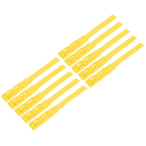 10-Pack Cow Identification Bands, Plastic Cattle Marking Rings - color: Yellow