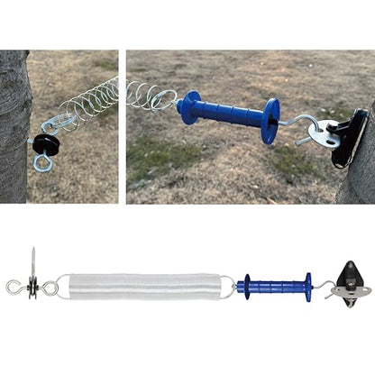 5 Pack Electric Fence Gate Big Tension Spring Extended up to 23 feet for Electric Fence Gate Livestock Fence Agricultural Fencing and Pasture - style: PK5 Big Tension Spring 23ft