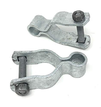 Pressed Steel Chain Link Fence Frame Hinge w/Bolt - (2 Sets Pack) (1-3/8") - size: 1-3/8 Inch