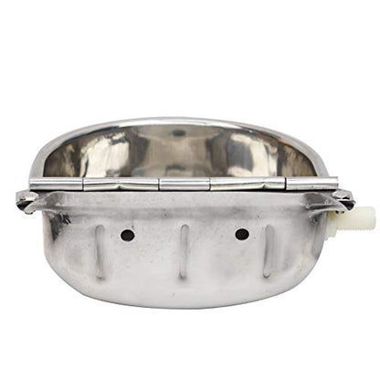 Automatic Water Trough Dog Feeder Bowl with 39" Length Pipe & Float for Cattle Horse Goat Sheep Animals Stainless Pet Livestock Tool