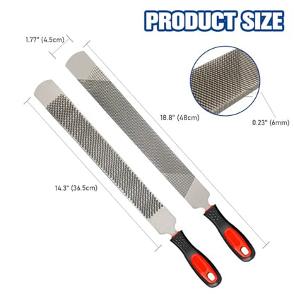 18 Inch Hoof Rasp, Horseshoe File, Farrier File Tool, Carbon Steel, Suitable for Horse, Cow, Goat, Animal Hooves