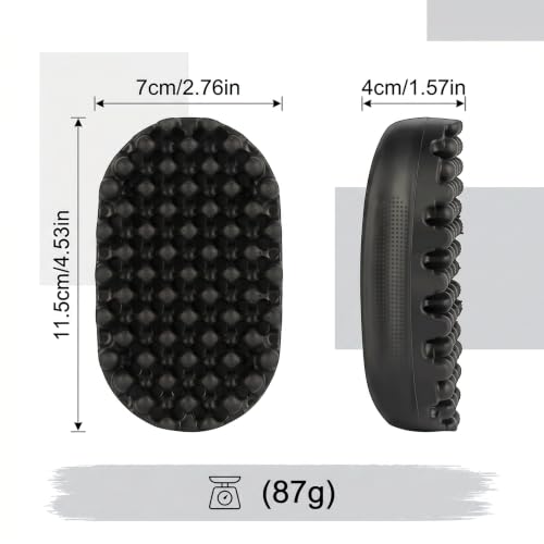 Large Size Black Rubber Curling Hair Brush Premium Twist Tool for Afro Curly Coiled 4C Hair Quick Easy Styling - size: Samll